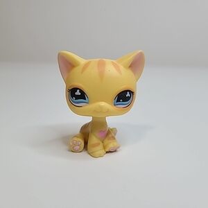 Rare Littlest Pet Shop LPS Cat Paws Off Diary Figure Yellow No # Shorthair